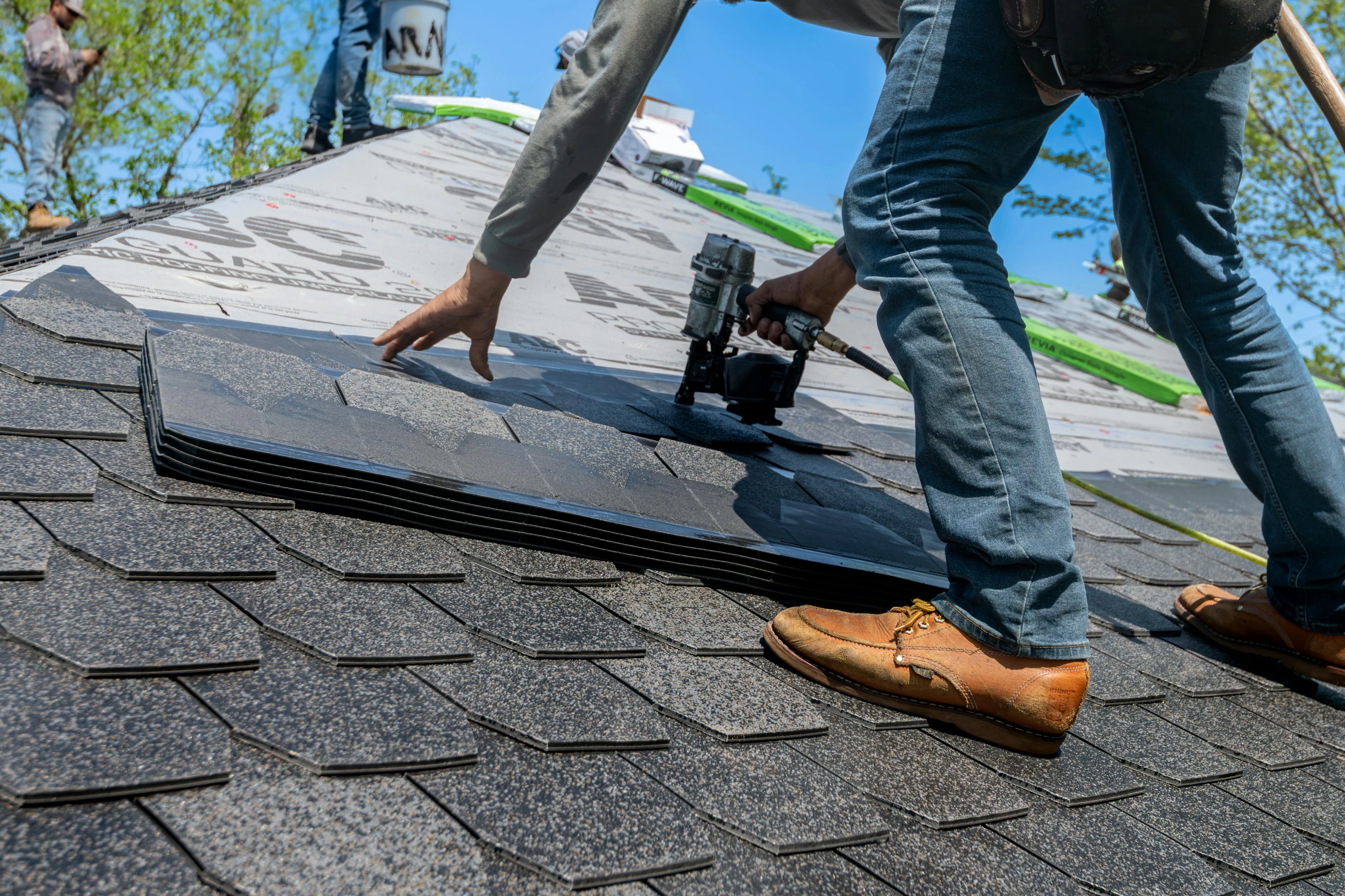 Creative Pro Construction team working on a roofing project in New Jersey